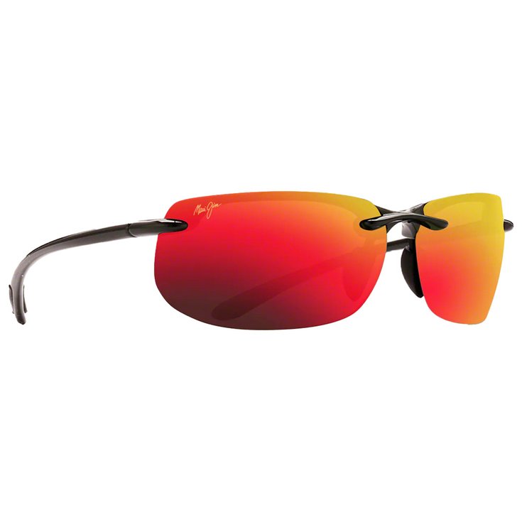 Maui Jim Lunettes de soleil Banyans Noir Brillant Hawaii Lava Présentation