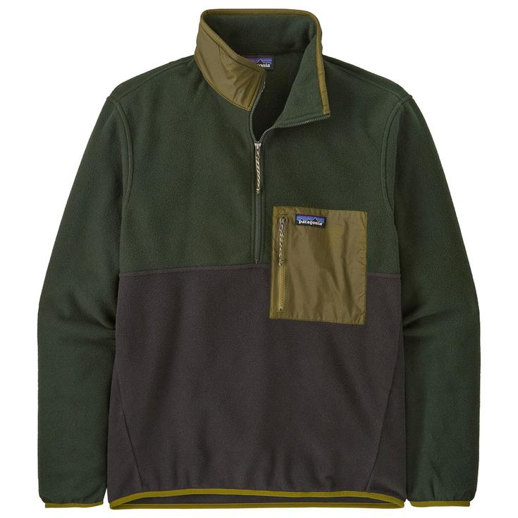 Patagonia Polaire M's Microdini 1/2 Zip Pullover Black Présentation