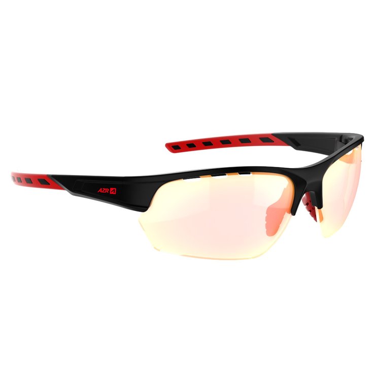 AZR Lunettes de soleil Izoard Noire Mate Irise Rouge Photochromique Présentation