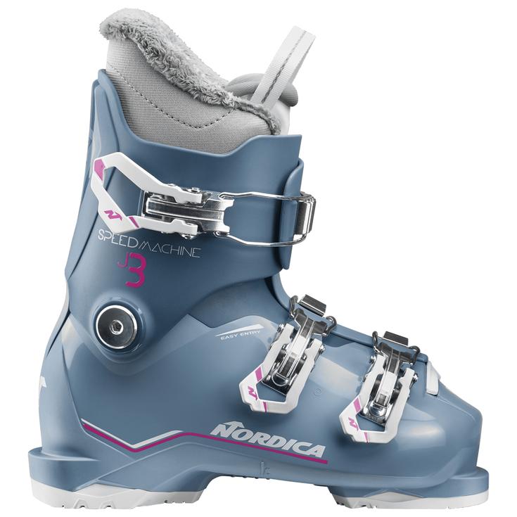 Nordica Chaussures de Ski Speedmachine J 3 Blue Light Blue Fuchsia Côté