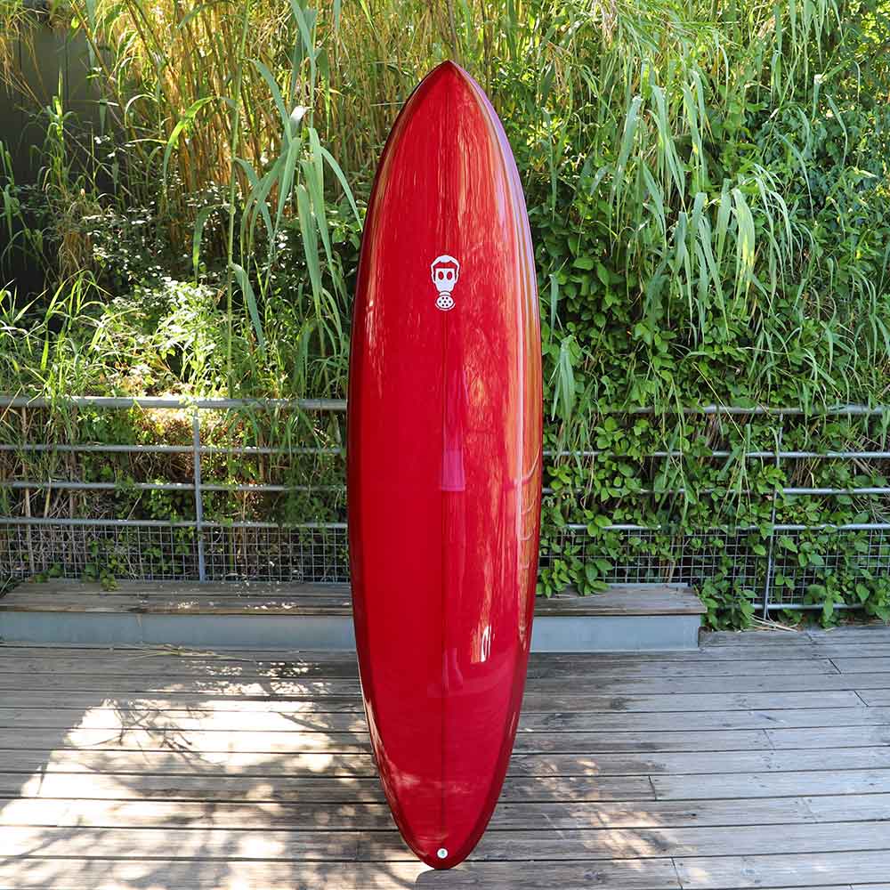 Phipps Board de Surf One Bad Egg Tint Red Fcsii Dos