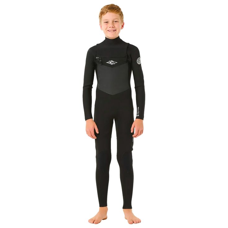Rip Curl Combinaison Intégrale Dawn Patrol 4/3 Front Zip Black Black Présentation