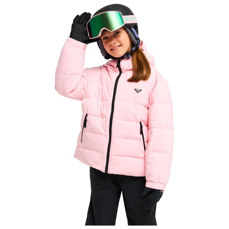 Roxy Blouson Ski Snowyhill Puffy Girl Rose Shadow Présentation