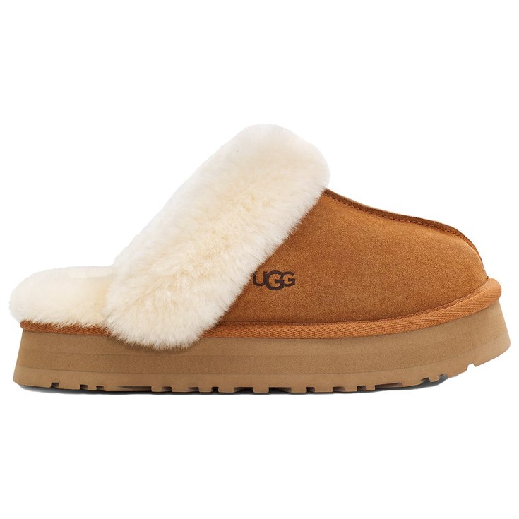 UGG Chaussons W Disquette Chestnut Présentation
