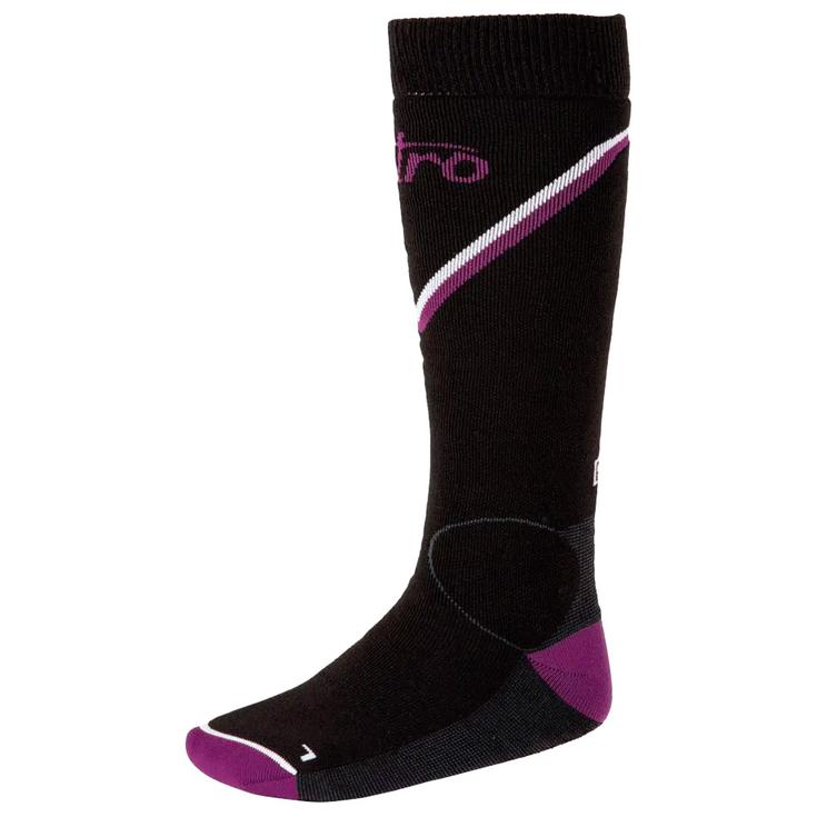 Nitro Chaussettes Monarch Women's Socks Black Grey Purple White Présentation