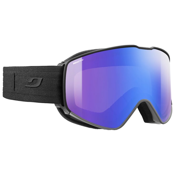 Julbo Masque de Ski Cyrius Noir Reactiv Performance 1-3 Flash Bleu Présentation