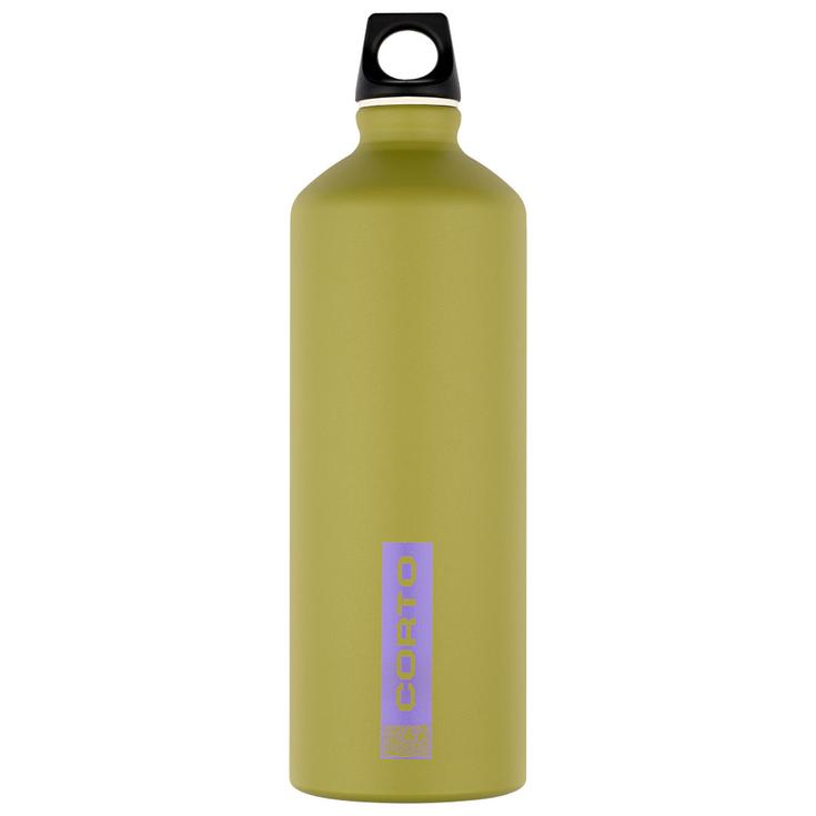 Corto Gourde Aluminium Bouchon Etroit 1L (32Oz) Argile Présentation