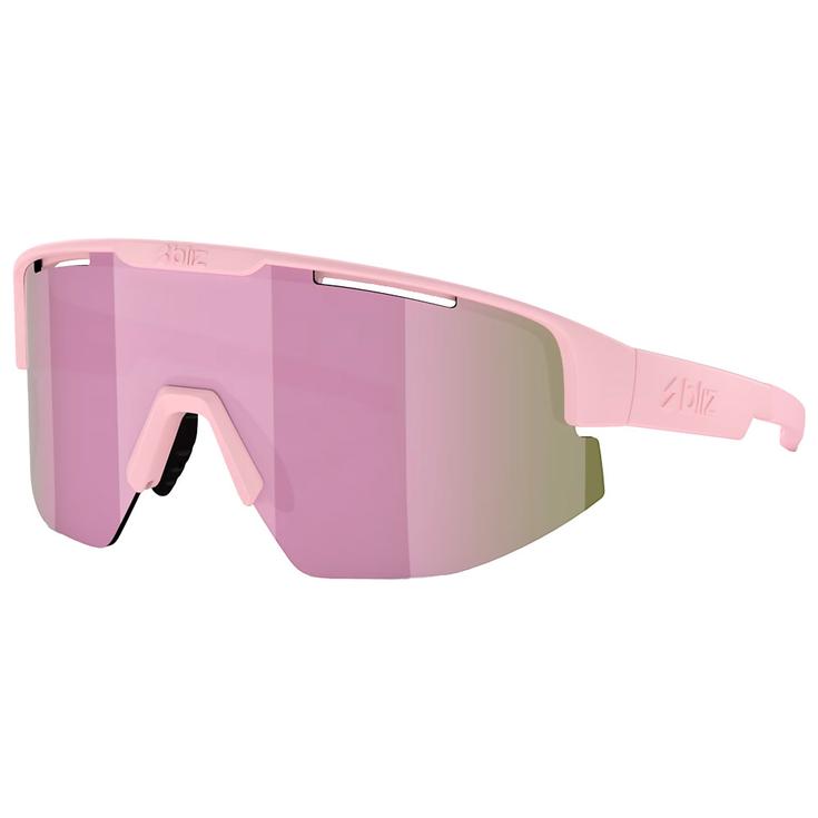Bliz Lunettes de soleil Matrix Small Matte Powder Pink Brown Rose Multi Présentation