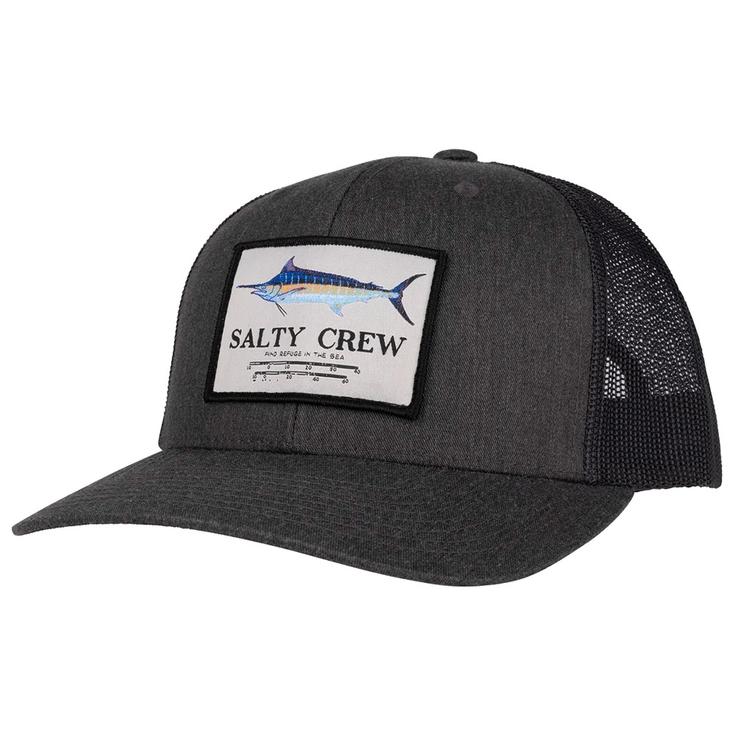 Salty Crew Casquettes Marlin Mount Retro Trucker Dark Heather Grey Présentation