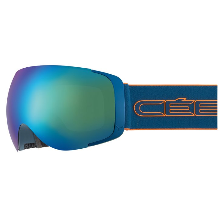 Cebe Masque de Ski Exo Otg Mat Petrol Orange Brown Flash Blue Présentation