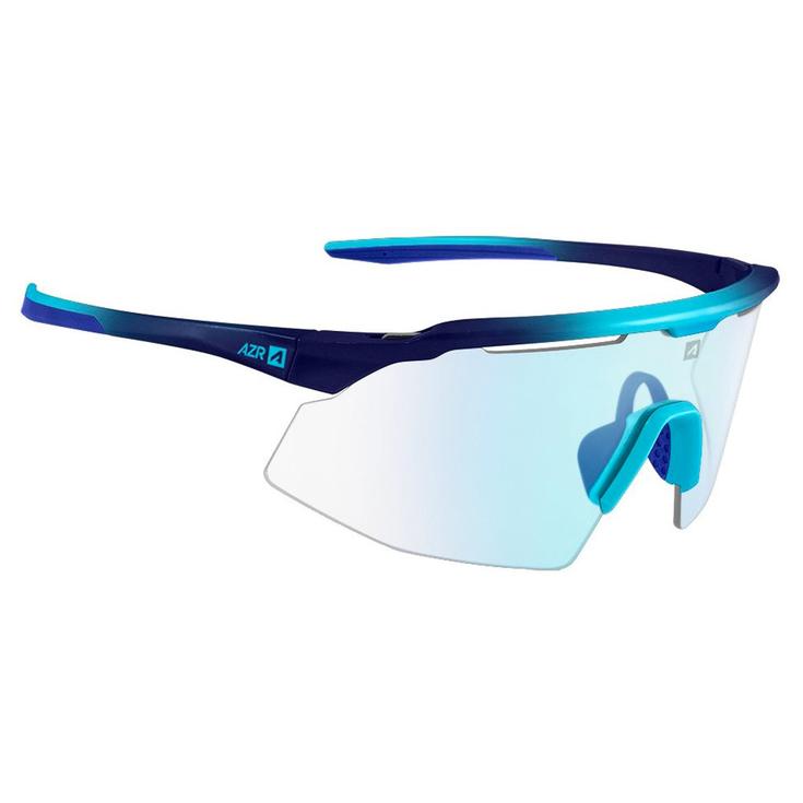 AZR Lunettes de soleil Iseran Bleue 2 Tons Mate Photochromique Irisé Bleu Présentation