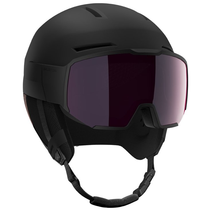Salomon Casque visière Osmo Black Rose Gold Sigma Silver Pink Présentation