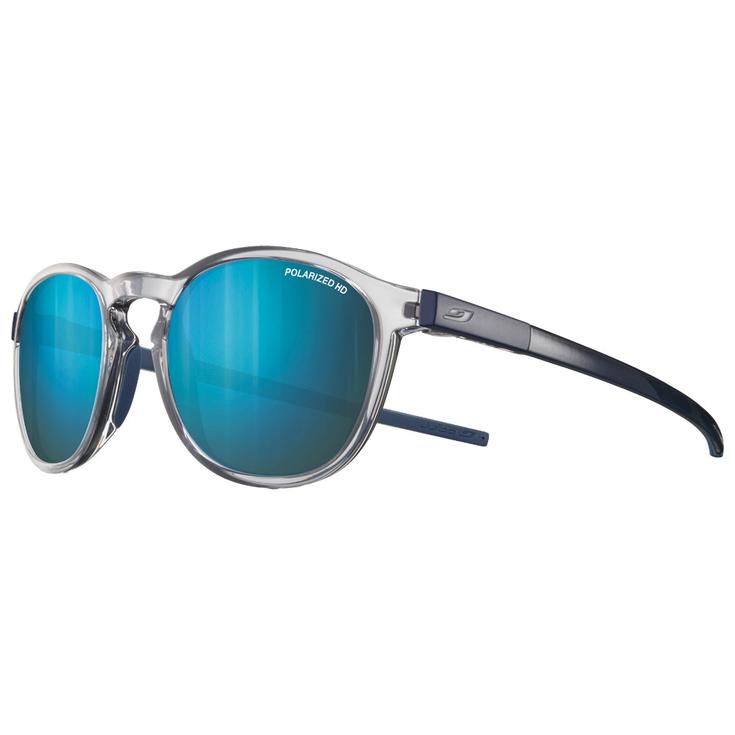 Julbo Lunettes de soleil Shine L Translucide Brillant Gris Bleu Foncé Spectron Hd 3 Polarized Présentation