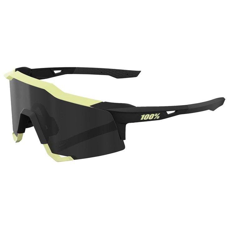 100% Lunettes de soleil Speedcraft Soft Tact Glow Black Mirror Lens Présentation