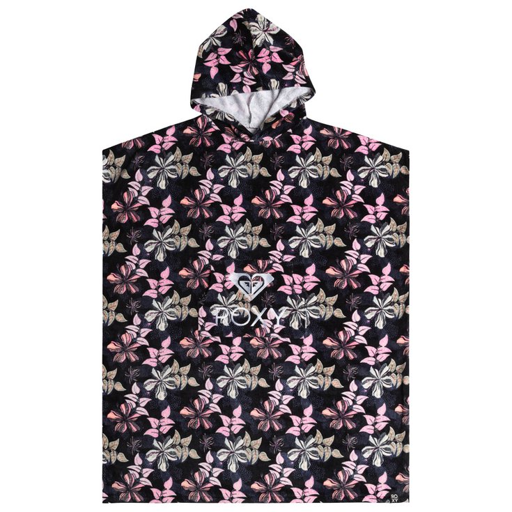 Roxy Poncho Stay Magical Printed Anthracite Sunny Floral Présentation