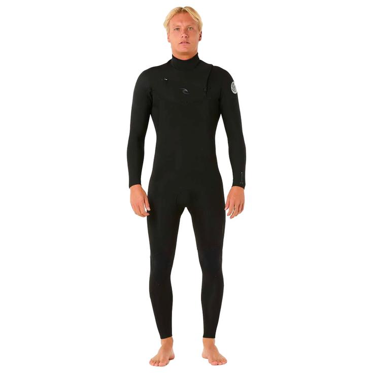 Rip Curl Combinaison Intégrale Dawn Patrol Chest Zip 4/3 Black Présentation