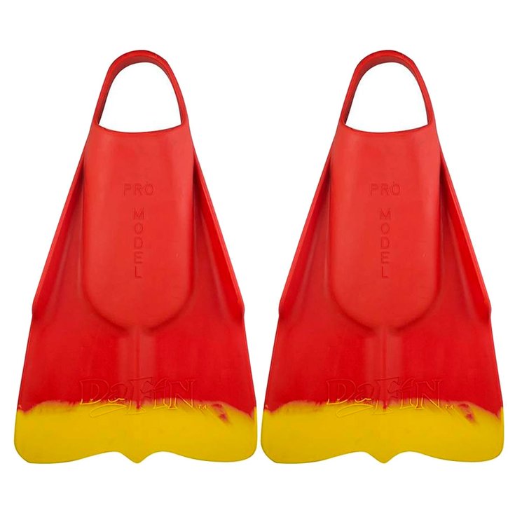 Dafin Palmes Bodyboard Original Lifeguards - Red / Yellow Dos