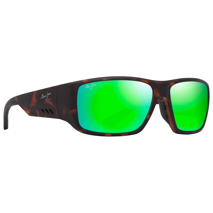 Maui Jim Lunettes de soleil Keha Asian Fit Havane Foncé Mat Maui Green Minéral SuperThin Présentation