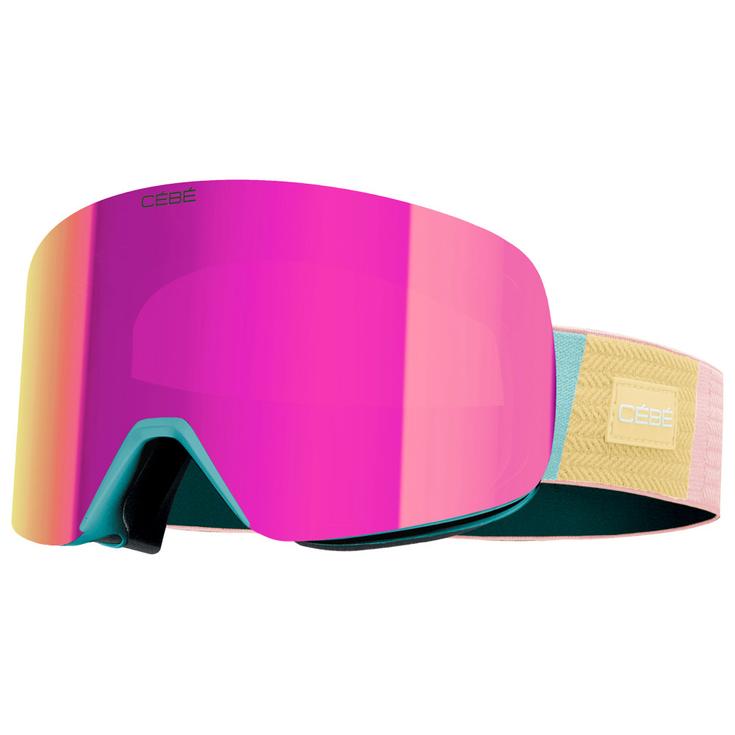 Cebe Masque de Ski Striker 2 Sm Heritage Green Pastel Dark Grey Revo Flash Pink Présentation