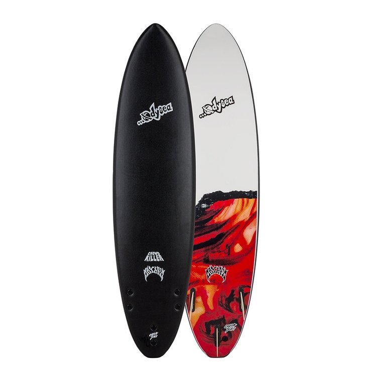 Catch Surf Board Surf Planche de Surf en mousse Catch Surf Odysea Crowd Killer - Black - 7'2" / 218 cm - Sans Profil